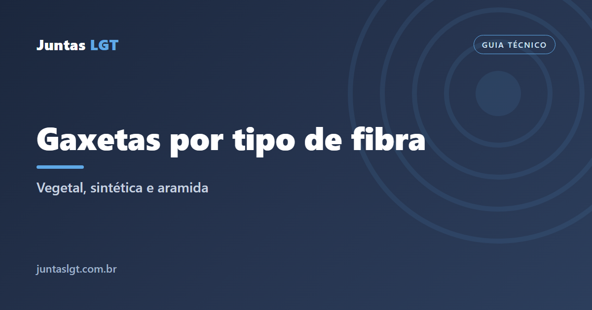Gaxetas por tipo de fibra: vegetal, sintética e aramida